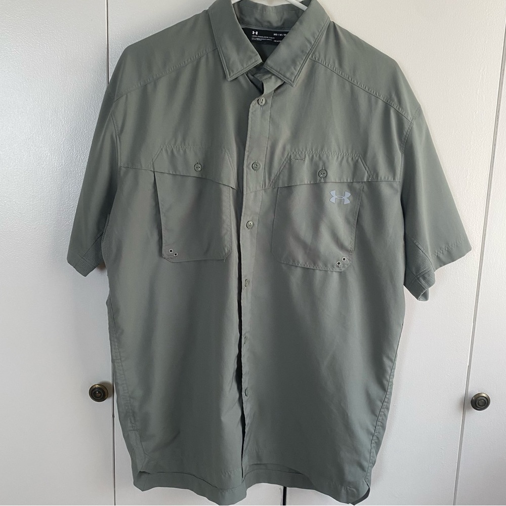 Green Under Armour Button Up